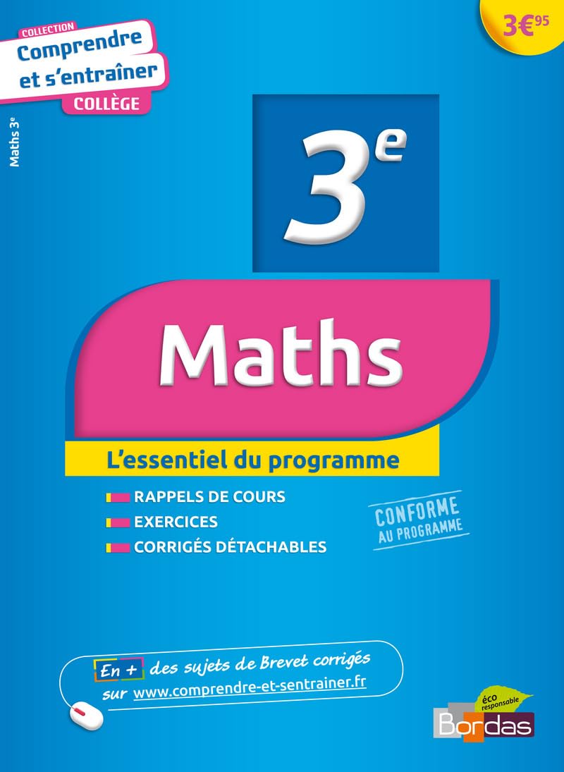 COMPRENDRE ENTRAINER MATHS 3E 9782047319390