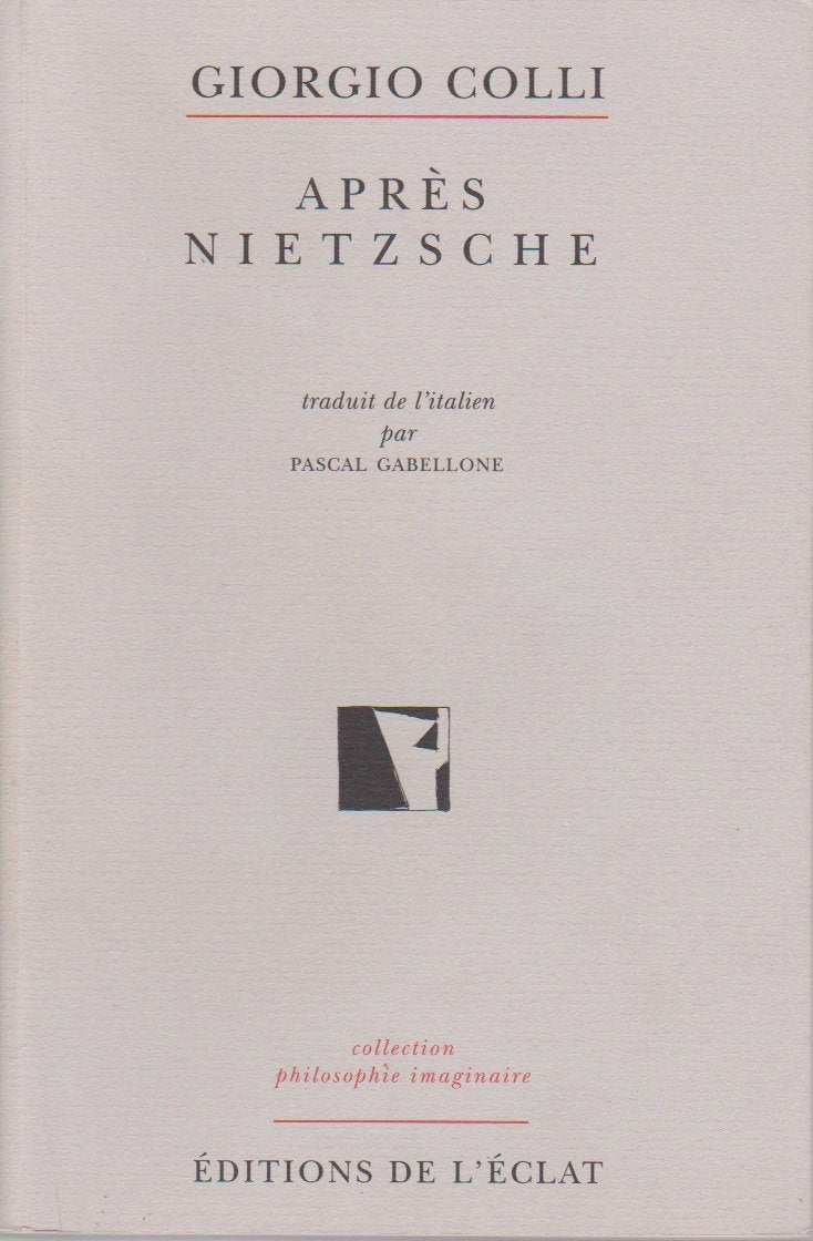 Après Nietzsche 9782841620388