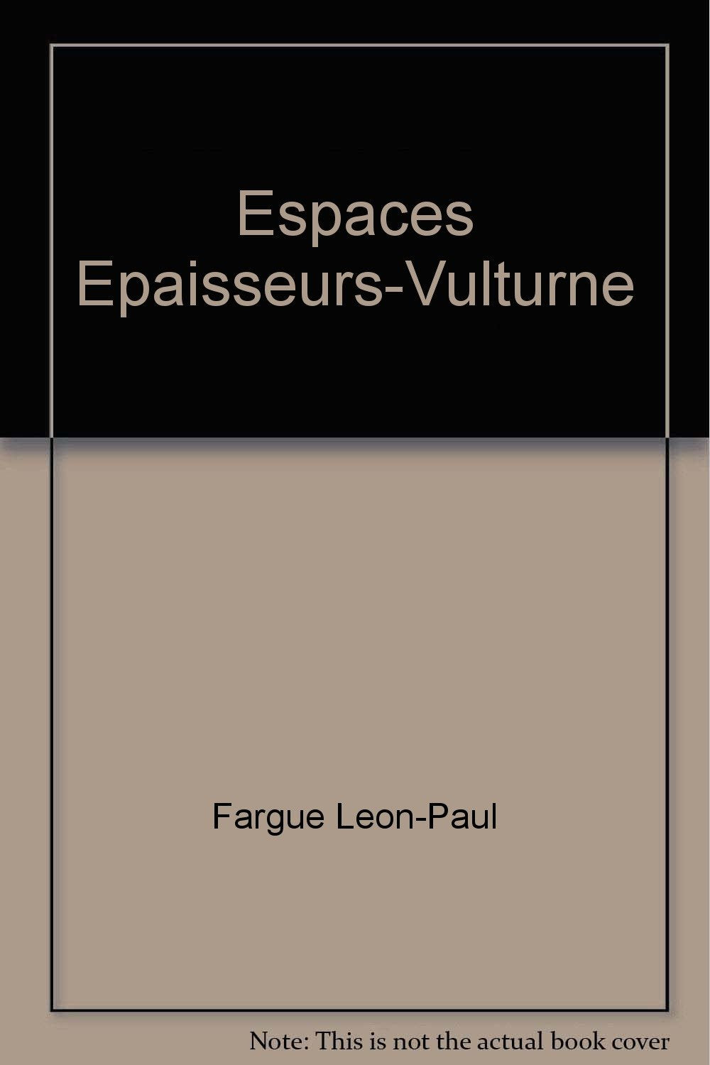 Espaces Vulturne Epaisseur 9782070223084