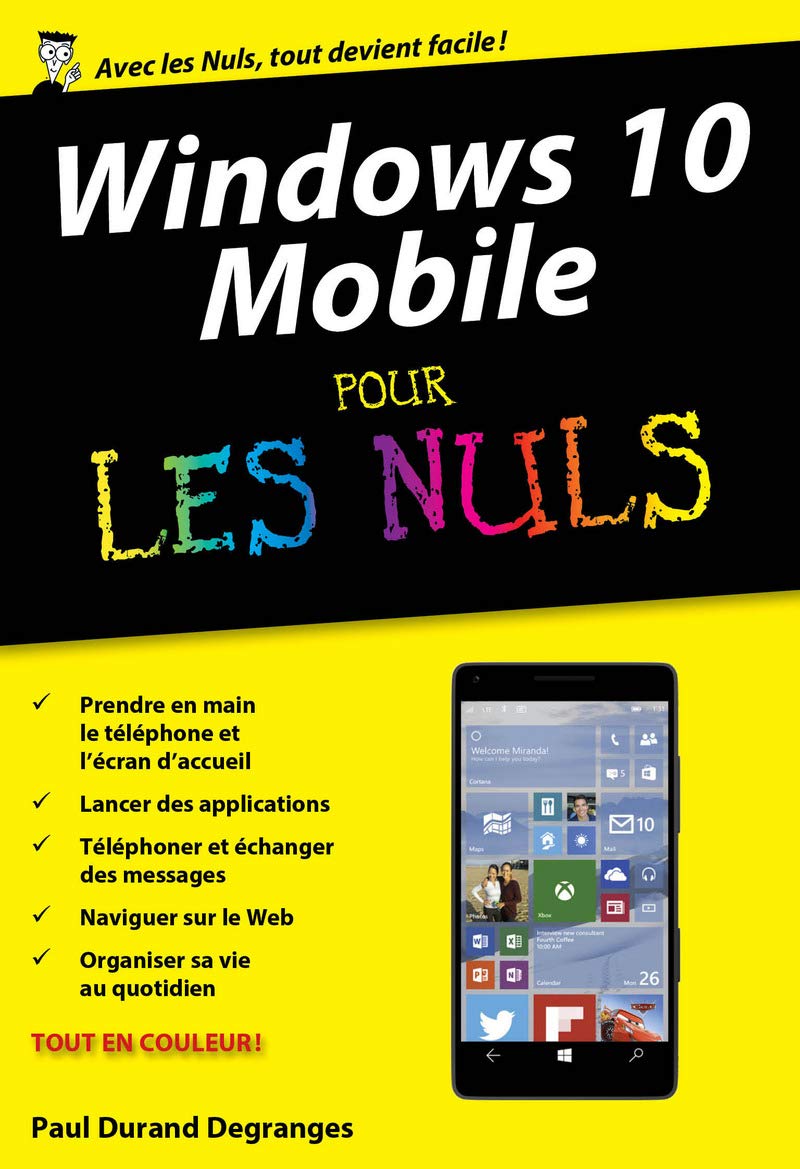 Windows 10 Mobile poche pour les Nuls 9782754080385