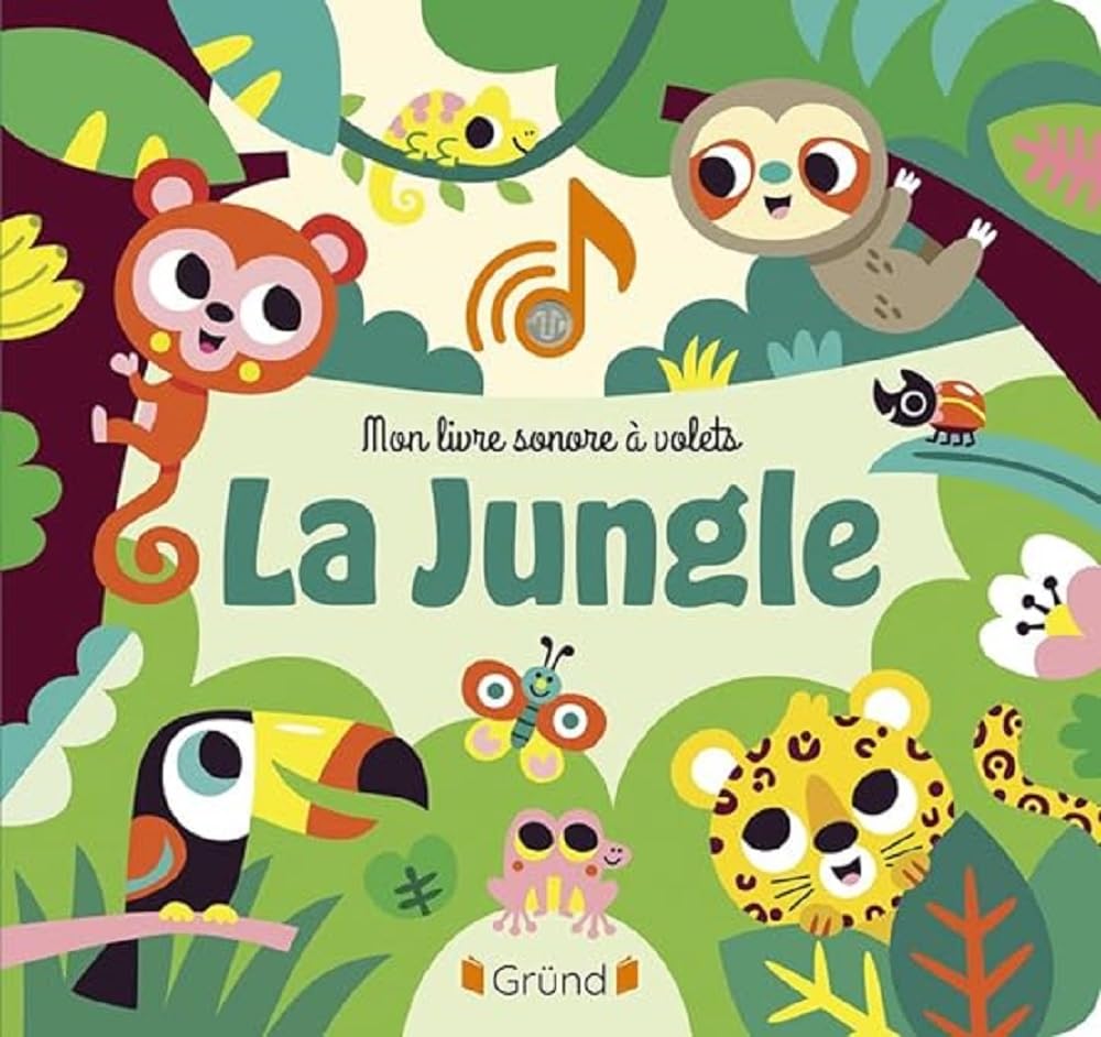 Mon livre sonore à volets - La Jungle – Livre sonore à rabats – À partir de 1 an 9782324033742