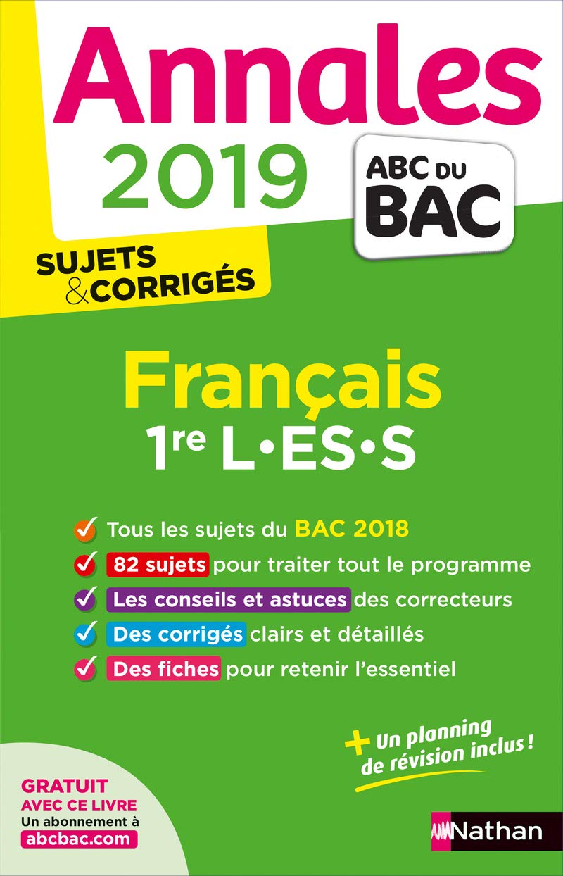 Annales ABC du BAC 2019 - Français 1re L-ES-S 9782091573557