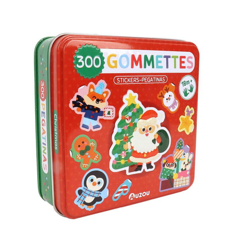 Boîte métal - 300 gommettes noël 9791039564311