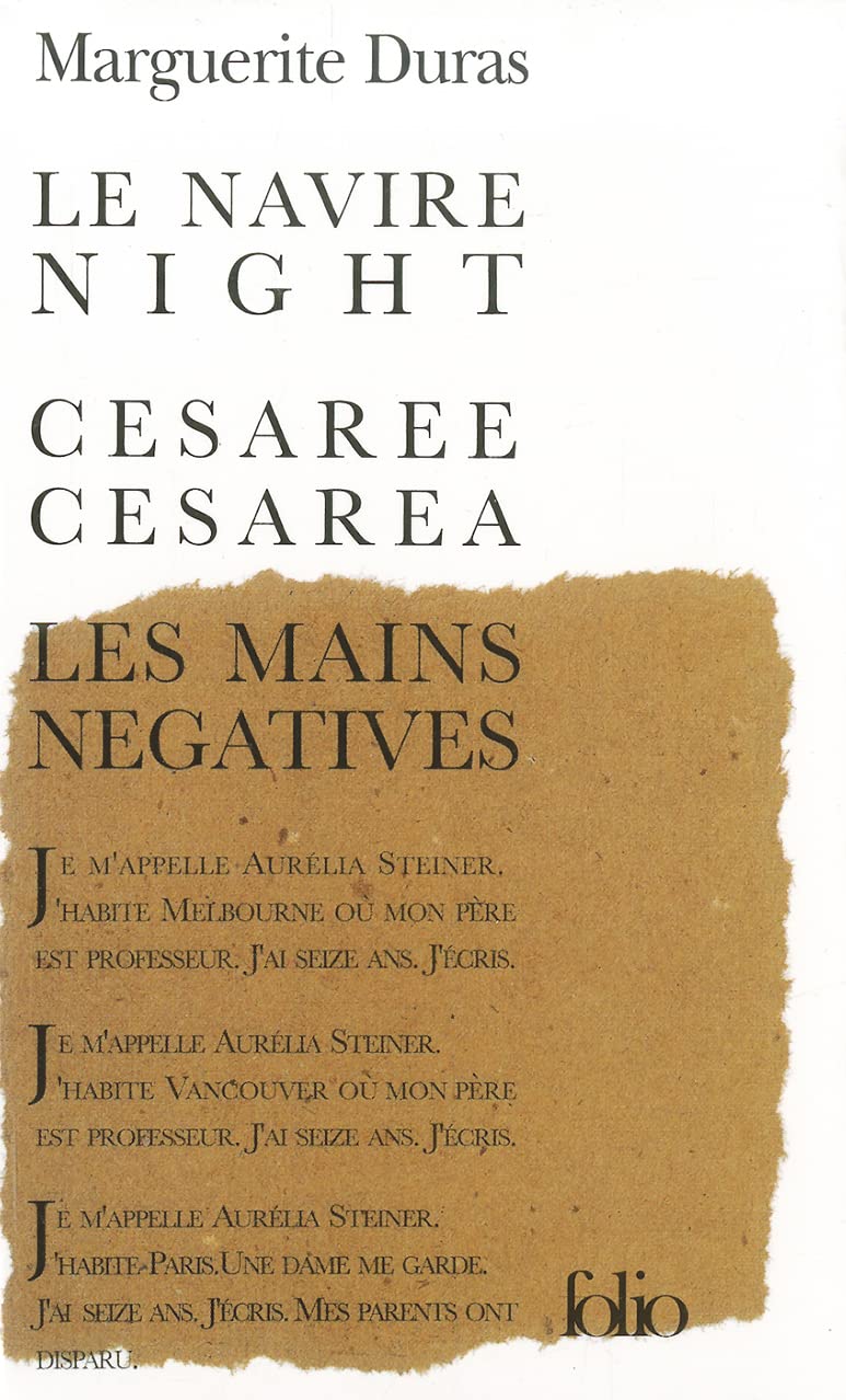 Le Navire Night - Césarée - Les Mains Négatives - Aurélia Steiner 9782070380978