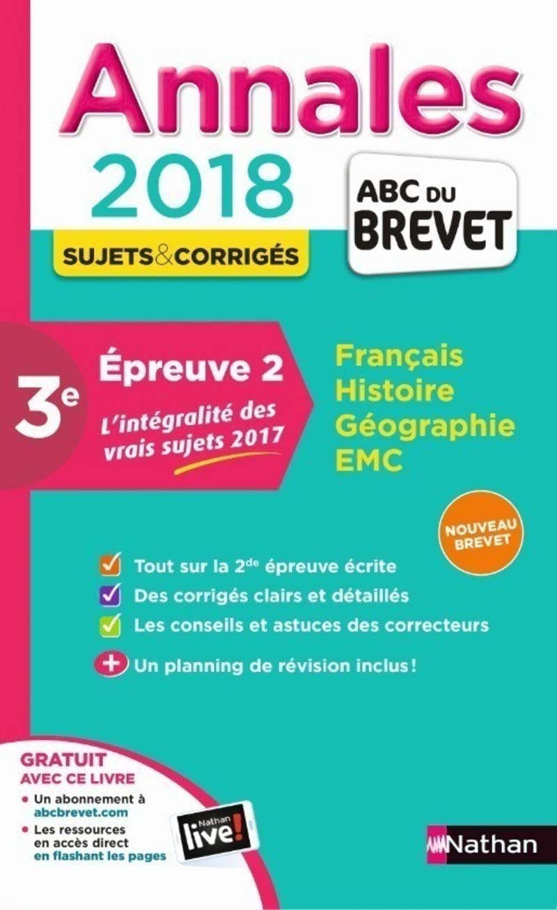 Annales ABC du BREVET 2018 - Epreuve 2 9782091502342