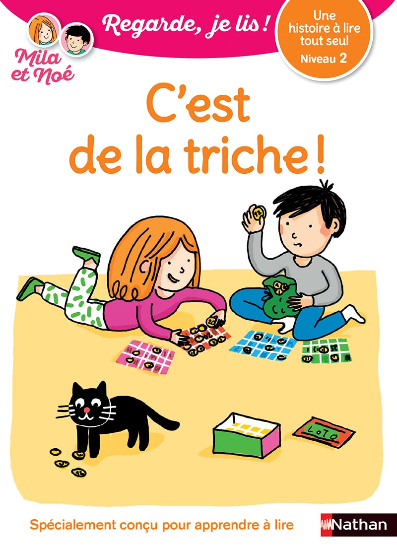 Regarde, je lis avec Mila et Noé - Lecture CP - Niveau 2 - C'est de la triche ! 9782091933344