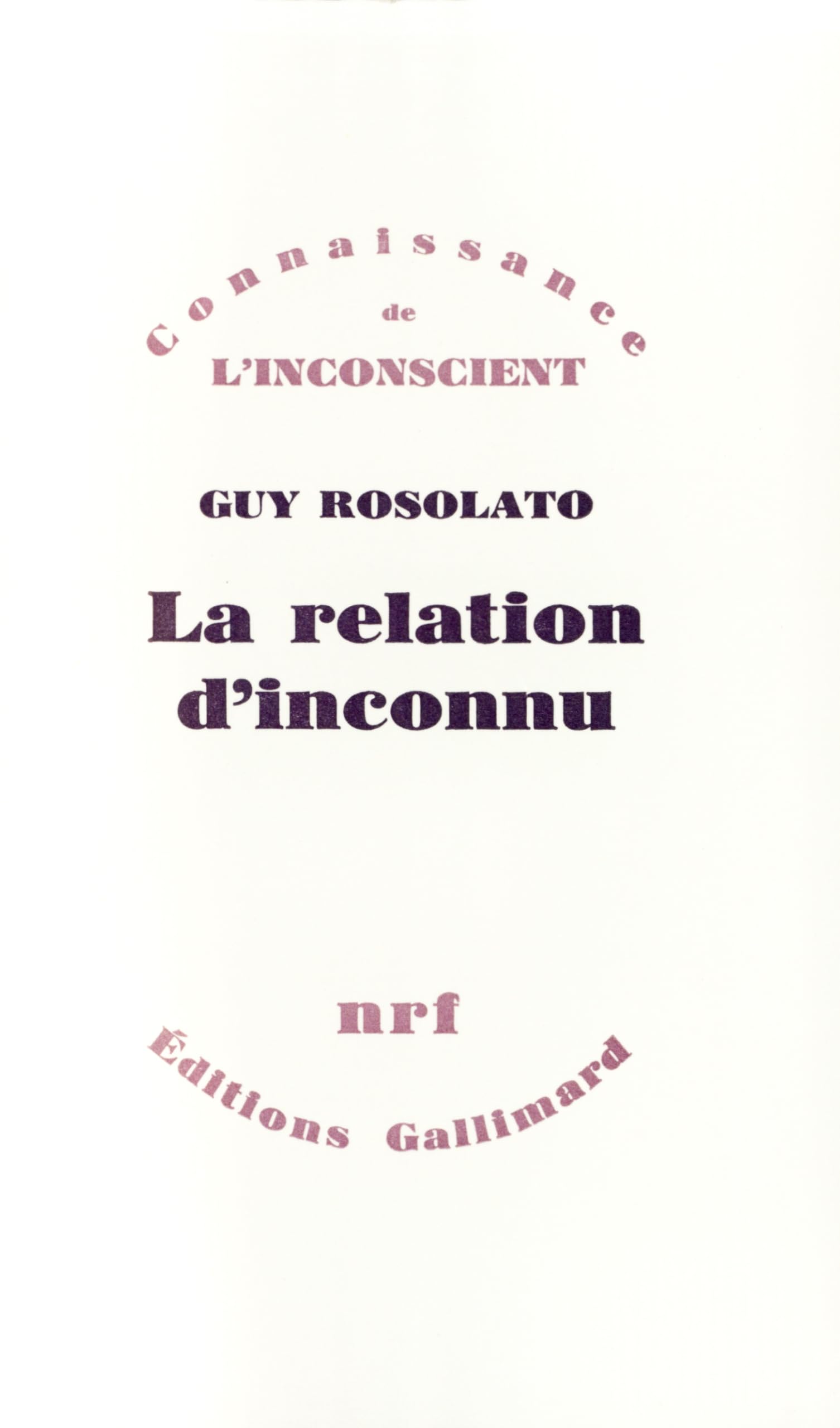 La relation d'inconnu 9782070298952