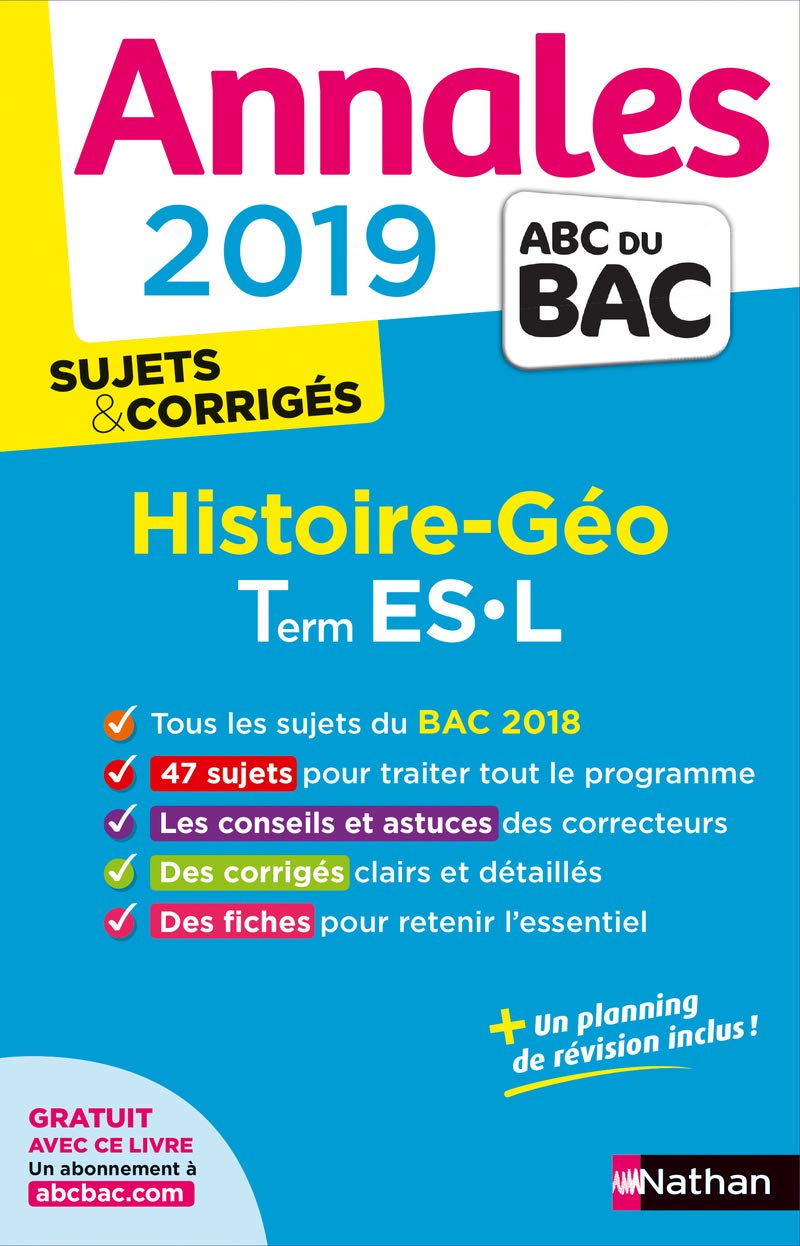 Annales ABC du BAC 2019 - Histoire-Géo Term L-ES 9782091573472