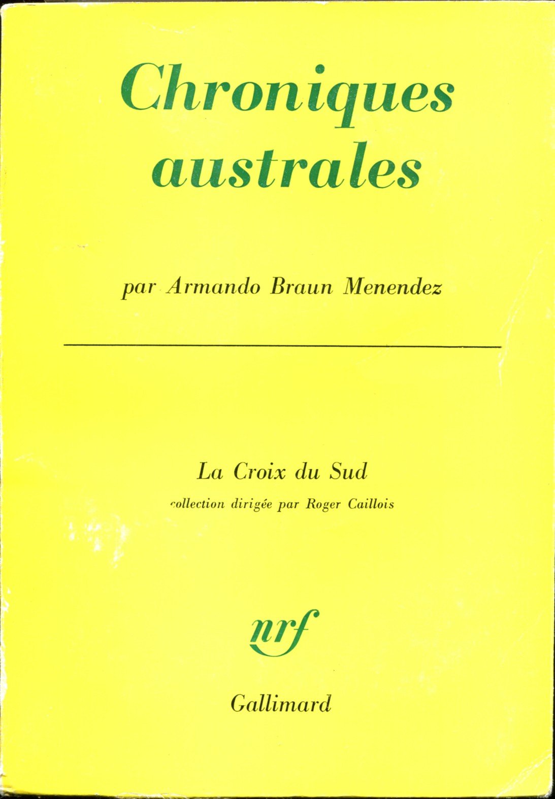 CHRONIQUES AUSTRALES 9782070209804