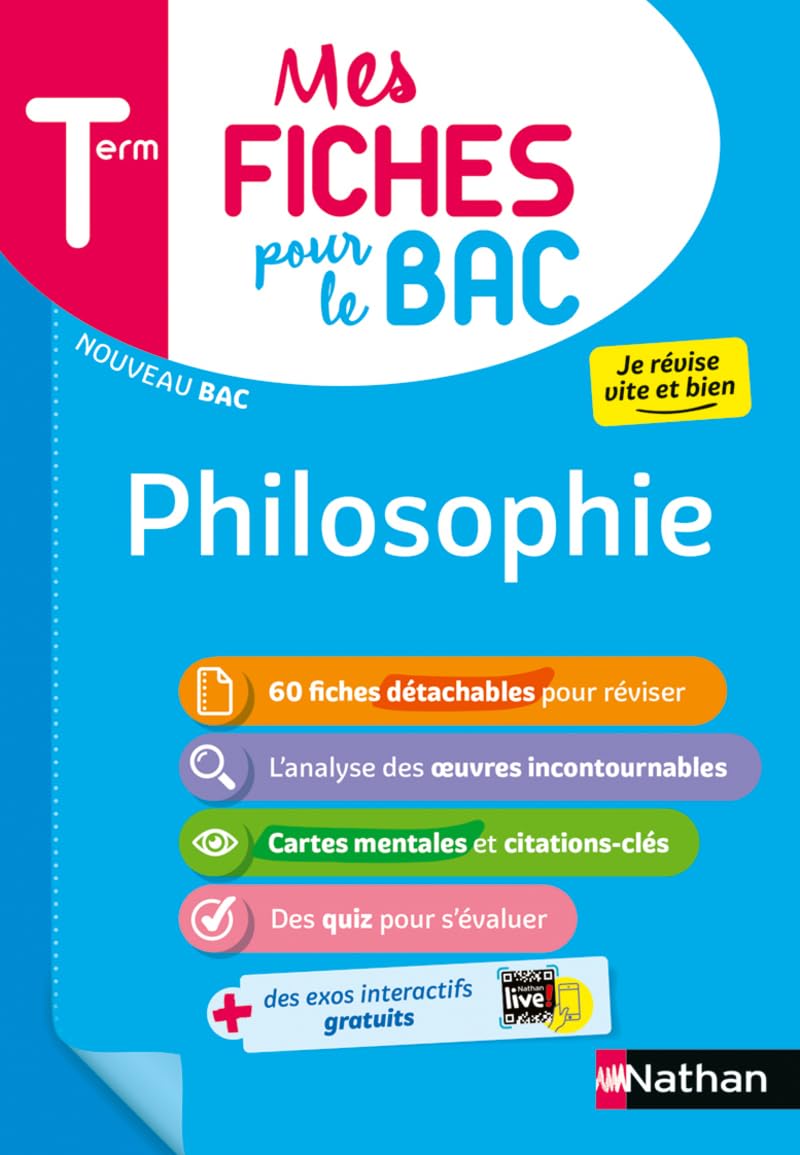 Philosophie Terminale - Mes fiches pour le BAC Tle - BAC 2025 9782095031916
