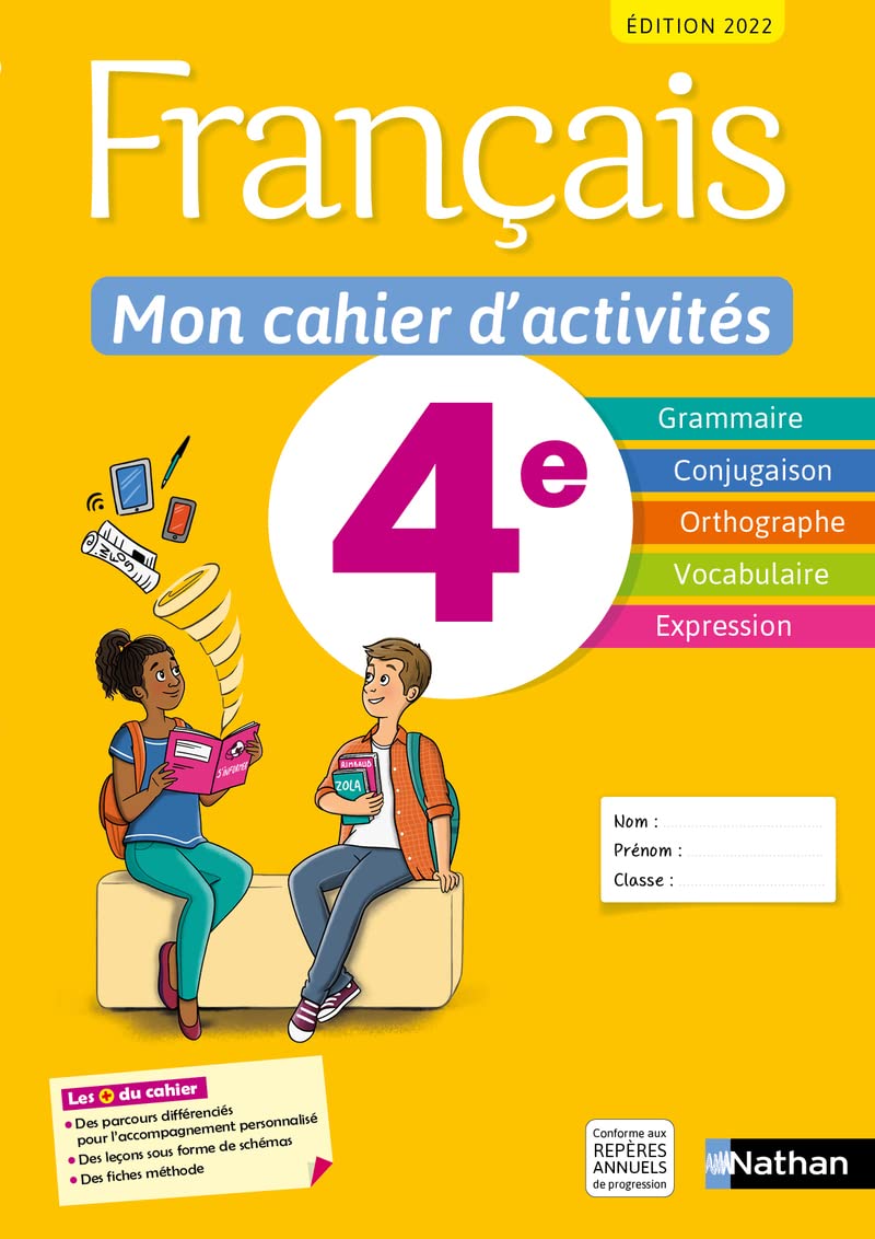 Français - Mon cahier d'activités 4e 9782091721446