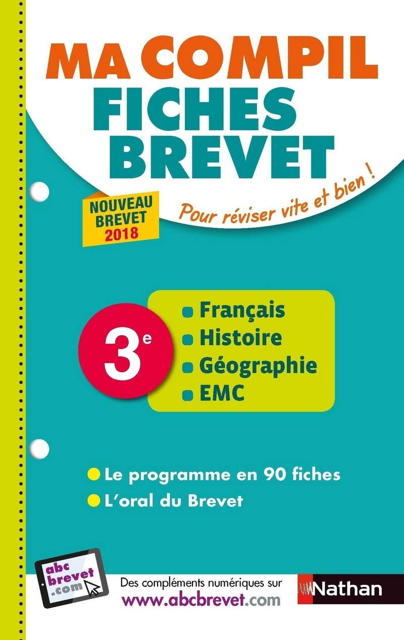 Français - Histoire-Géographie - EMC (Enseignement moral et civique) 3e - Ma Compil fiches Brevet - Brevet 2025 9782091520025