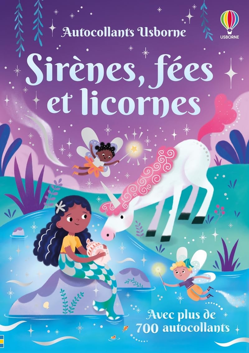 Sirènes, fées et licornes - Autocollants Usborne (volume triple) - Dès 3 ans 9781836067191
