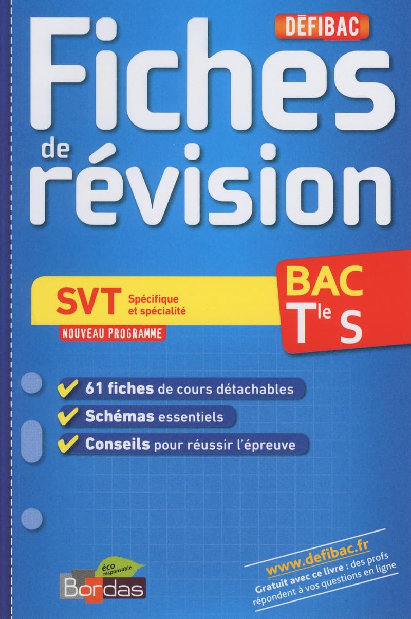 DEFIBAC FICHES SVT TERM S 9782047319901