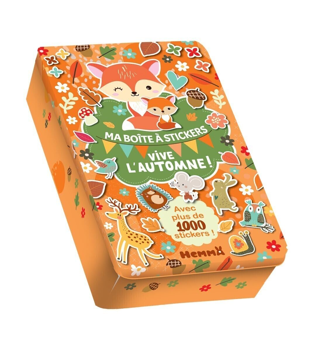 Ma boite à stickers - Automne – Boîte métal avec 1000 stickers – 3 ans 9782508062353