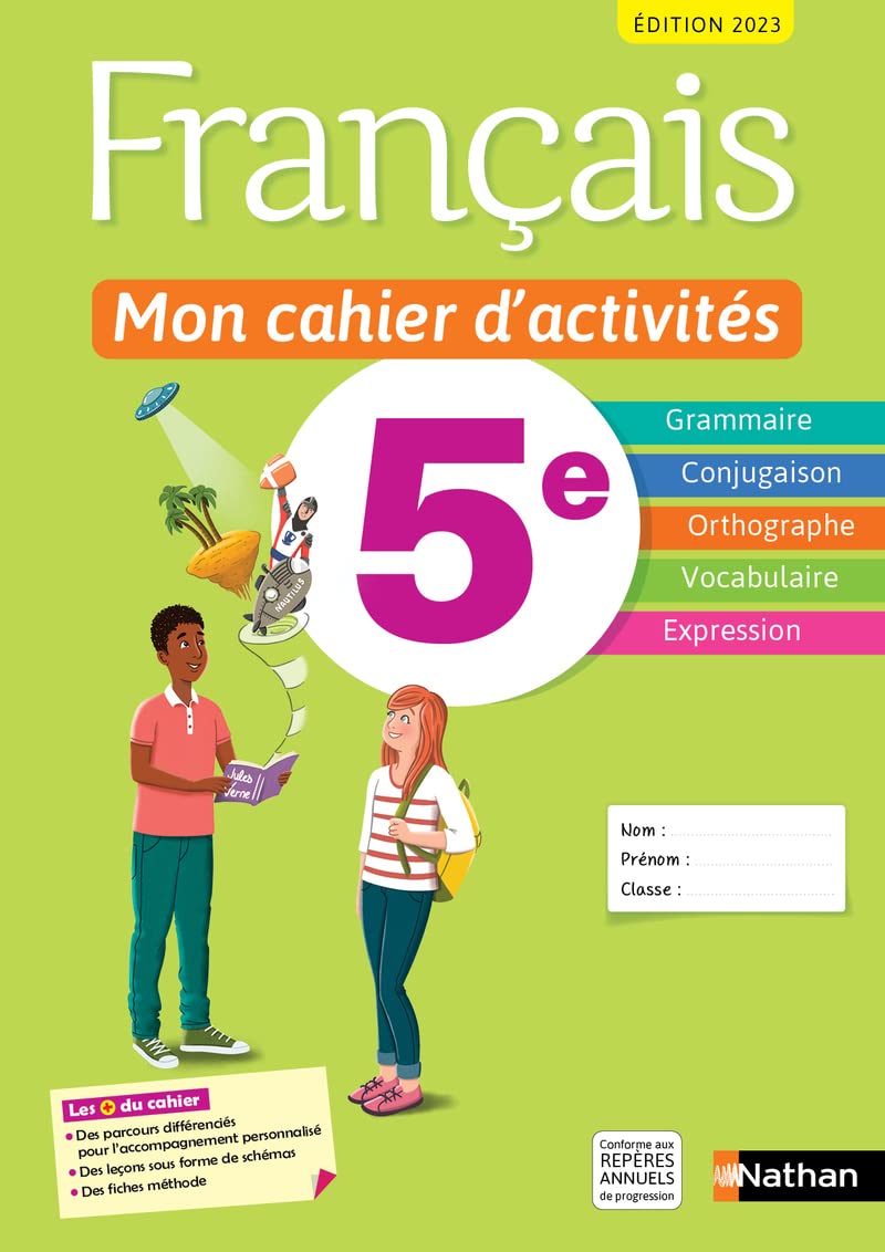 Français - Mon cahier d'activités 5e 9782095019822