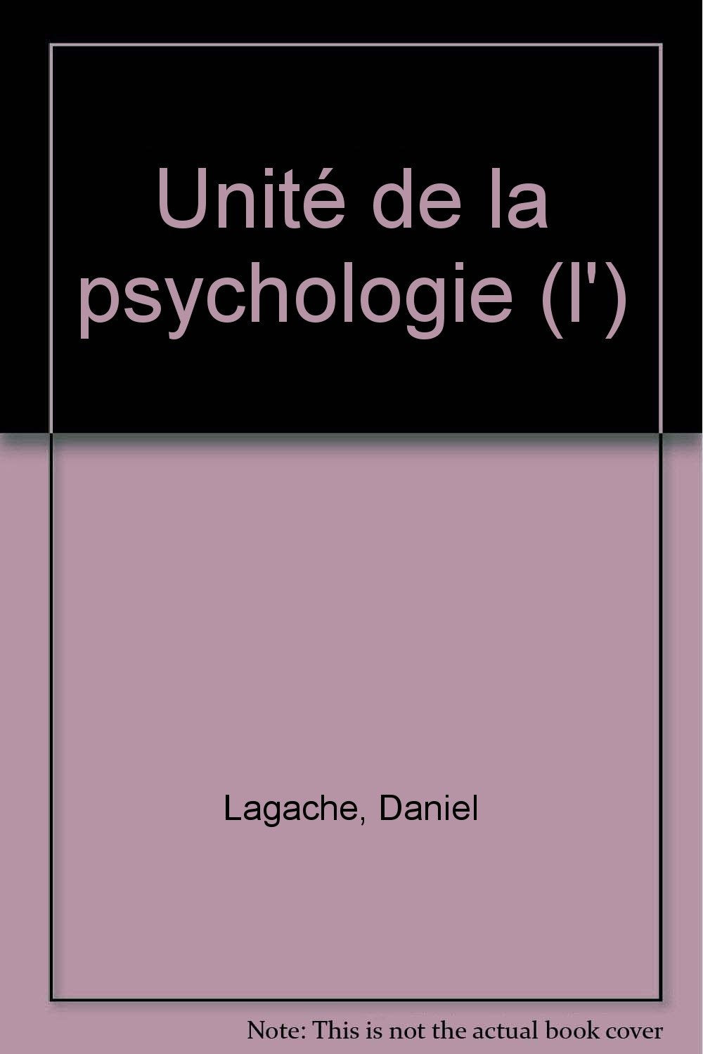 L'Unité de la psychologie 9782130455509