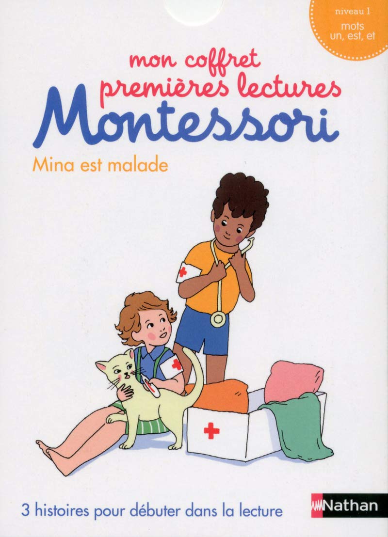 Mon coffret premières lectures Montessori : Mina est malade - Niveau 1 - 4/7 ans 9782092789261