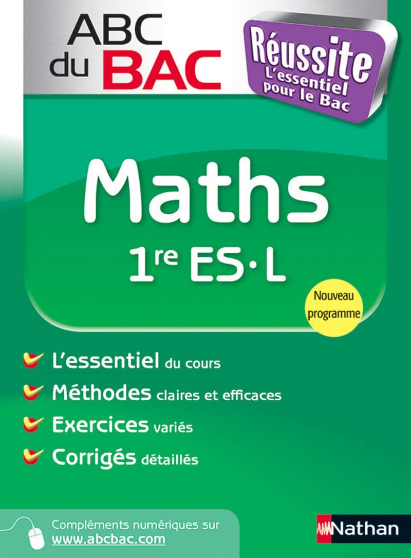 ABC du BAC Réussite Maths 1re ES.L 9782091882819