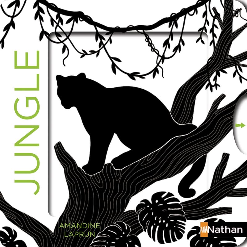 Dans la jungle - Un livre en noir et blanc qui passe en couleurs grâce aux animations, pour les bébés des 6 mois 9782092490525