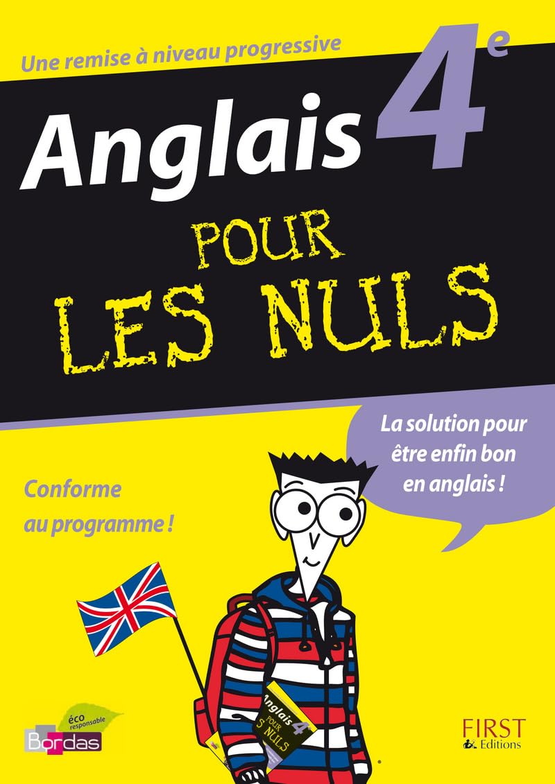 ANGLAIS 4E POUR LES NULS 9782754018524