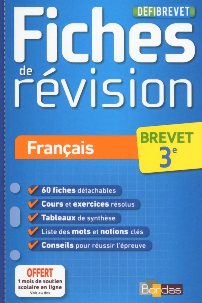 DéfiBrevet - Fiches de révision - Français 3e 9782047352724