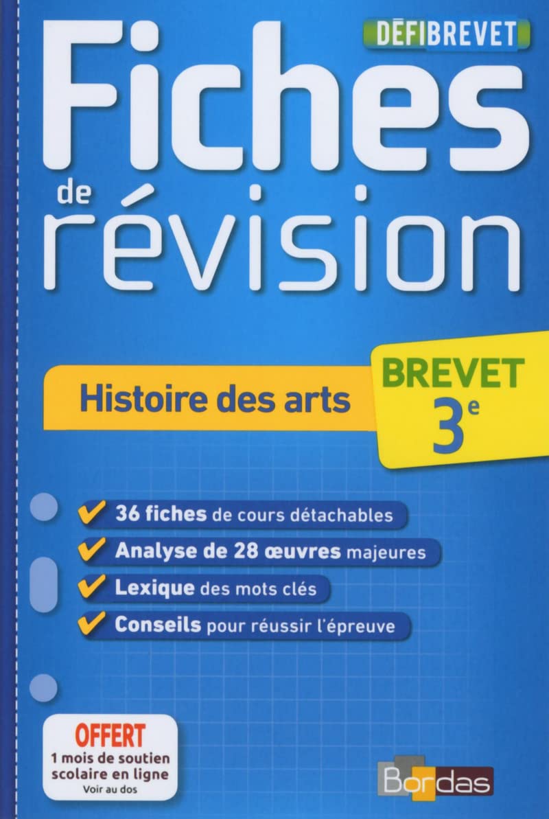 DéfiBrevet - Fiches de révision - Histoire des Arts 3e 9782047352755
