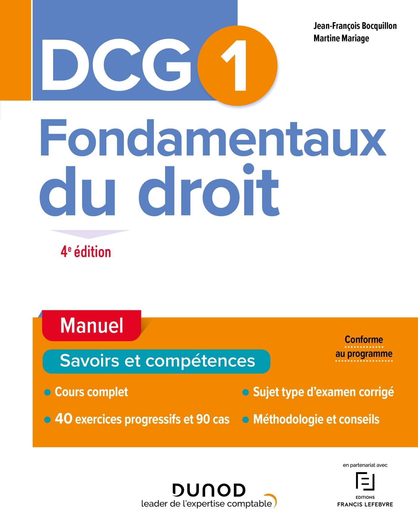DCG 1 Fondamentaux du droit - Manuel 4e éd. 9782100836765