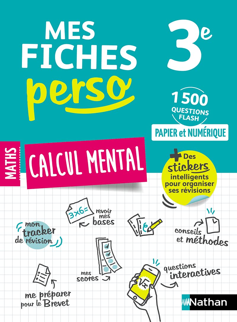 Mes fiches Perso - Calcul mental - Maths 3e - Des fiches sur le programme du Brevet et des fiches à personnaliser - Brevet 2026 9782091575926