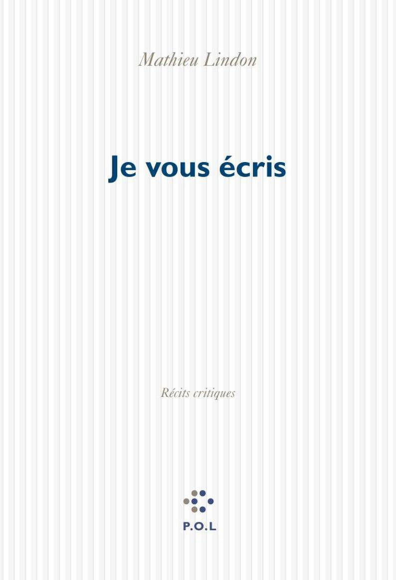 Je vous écris 9782867449895