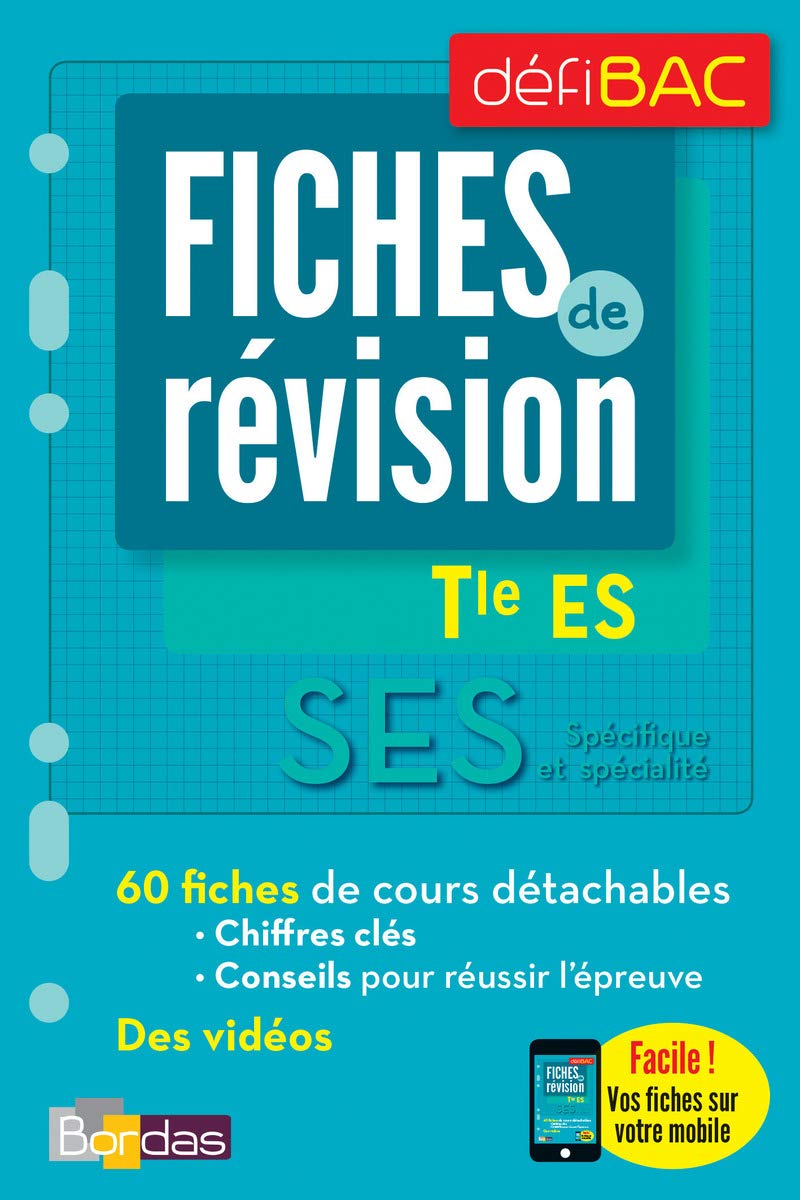 DéfiBac - Fiches de révision SES Terminale ES + OFFERT : vos fiches sur votre mobile 9782047355640