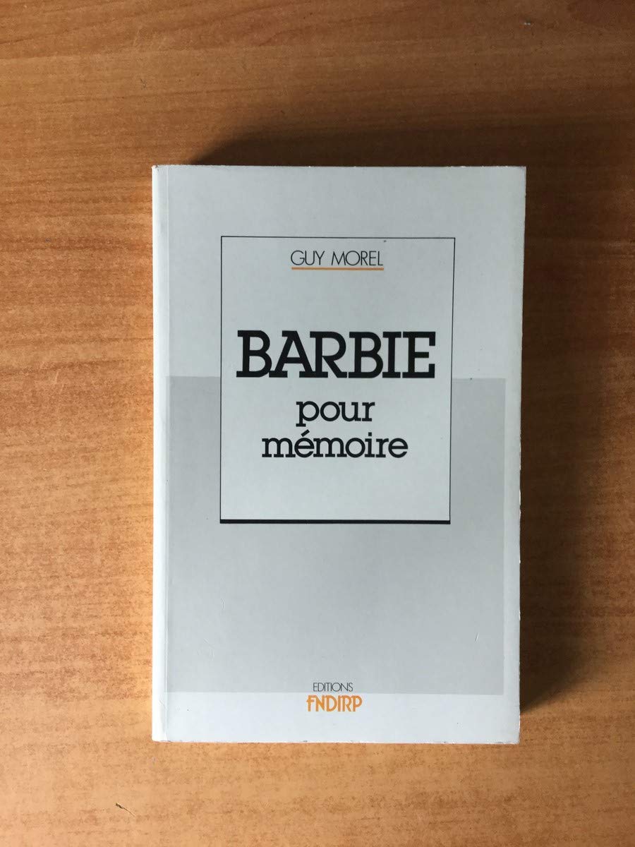 Klaus Barbie, pour mémoire 9782905697035