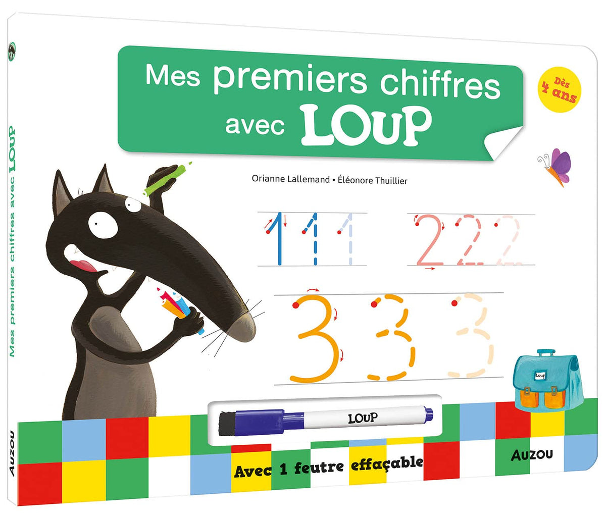 Livre ardoise - mes premiers chiffres avec loup 9791039523844