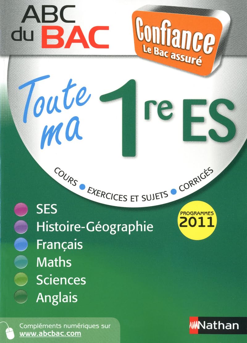 ABC Confiance 1 re ES 9782091872261