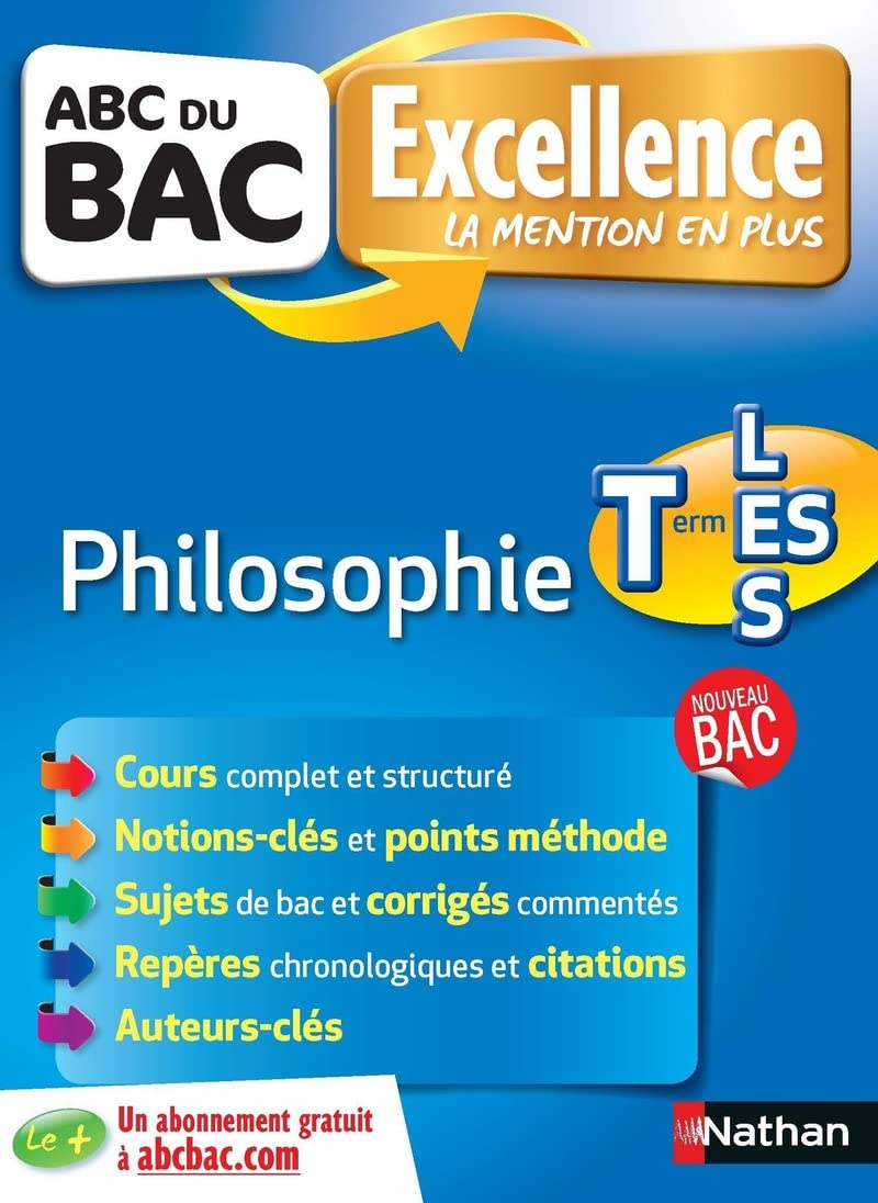 ABC du BAC Excellence Philosophie Term L.ES.S 9782091892740