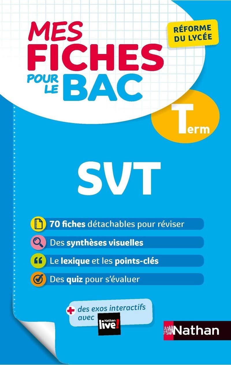 SVT (Sciences de la vie et de la Terre) Terminale - Mes fiches pour le BAC Tle - BAC 2027 9782091575520