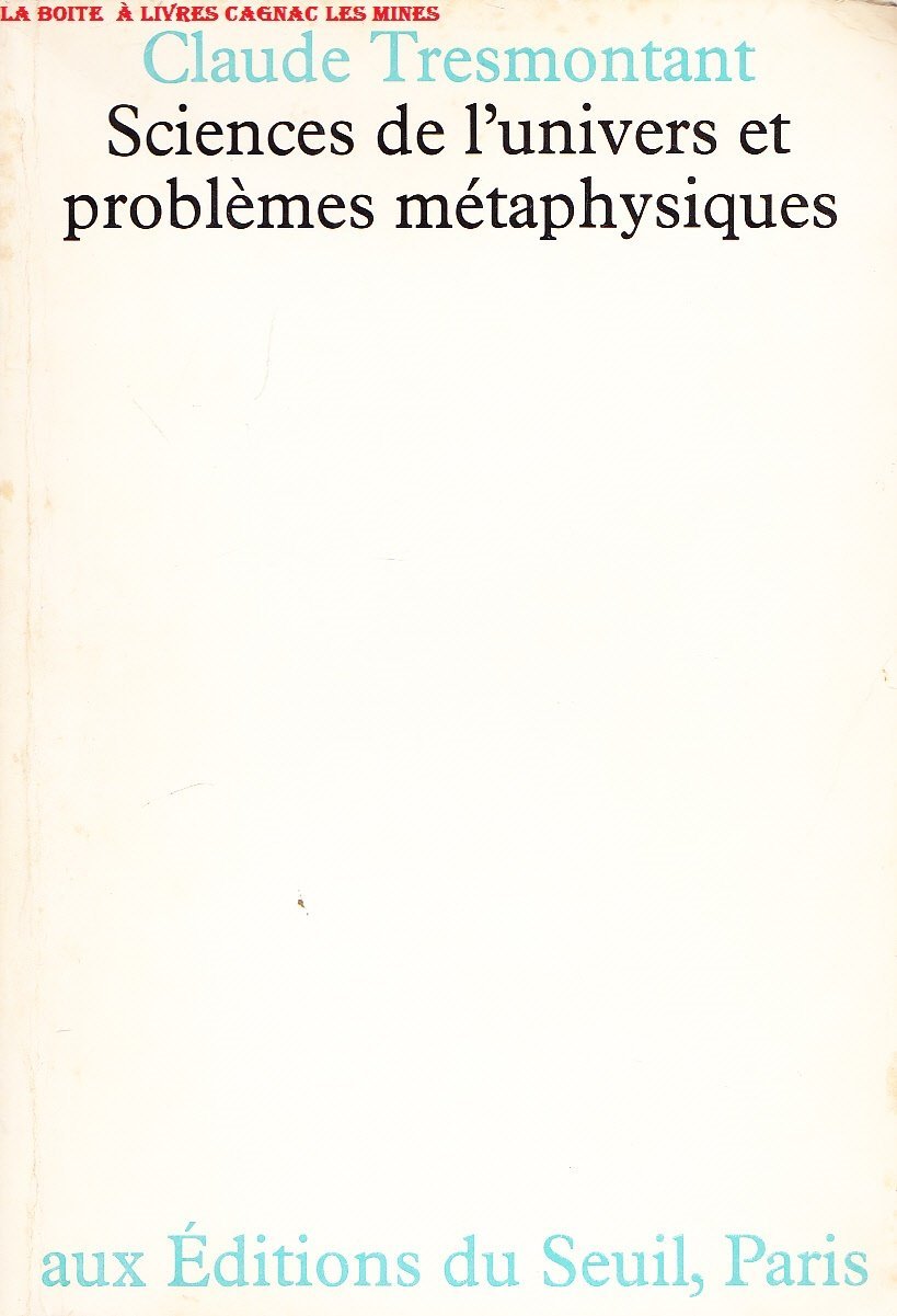 Sciences de l'univers et Problèmes métaphysiques 9782020043922