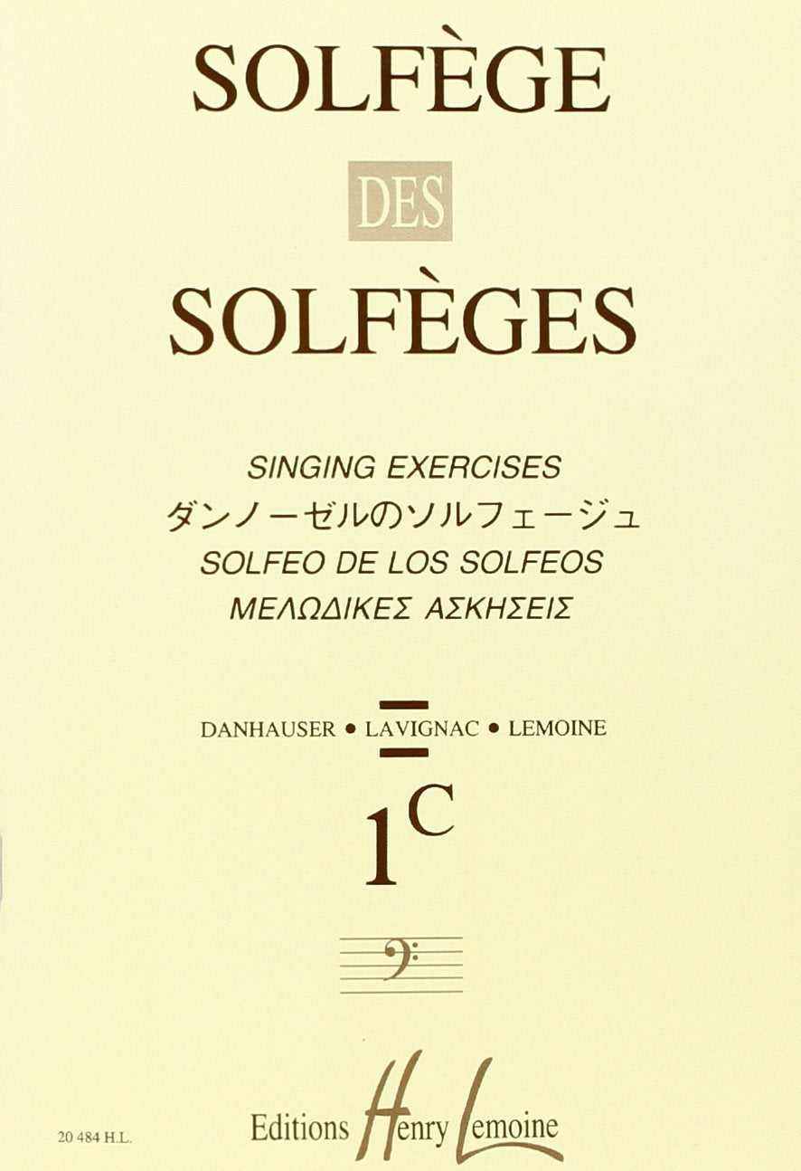 Solfège des Solfèges Volume 1C Fa sans accompagnement 9790230904841