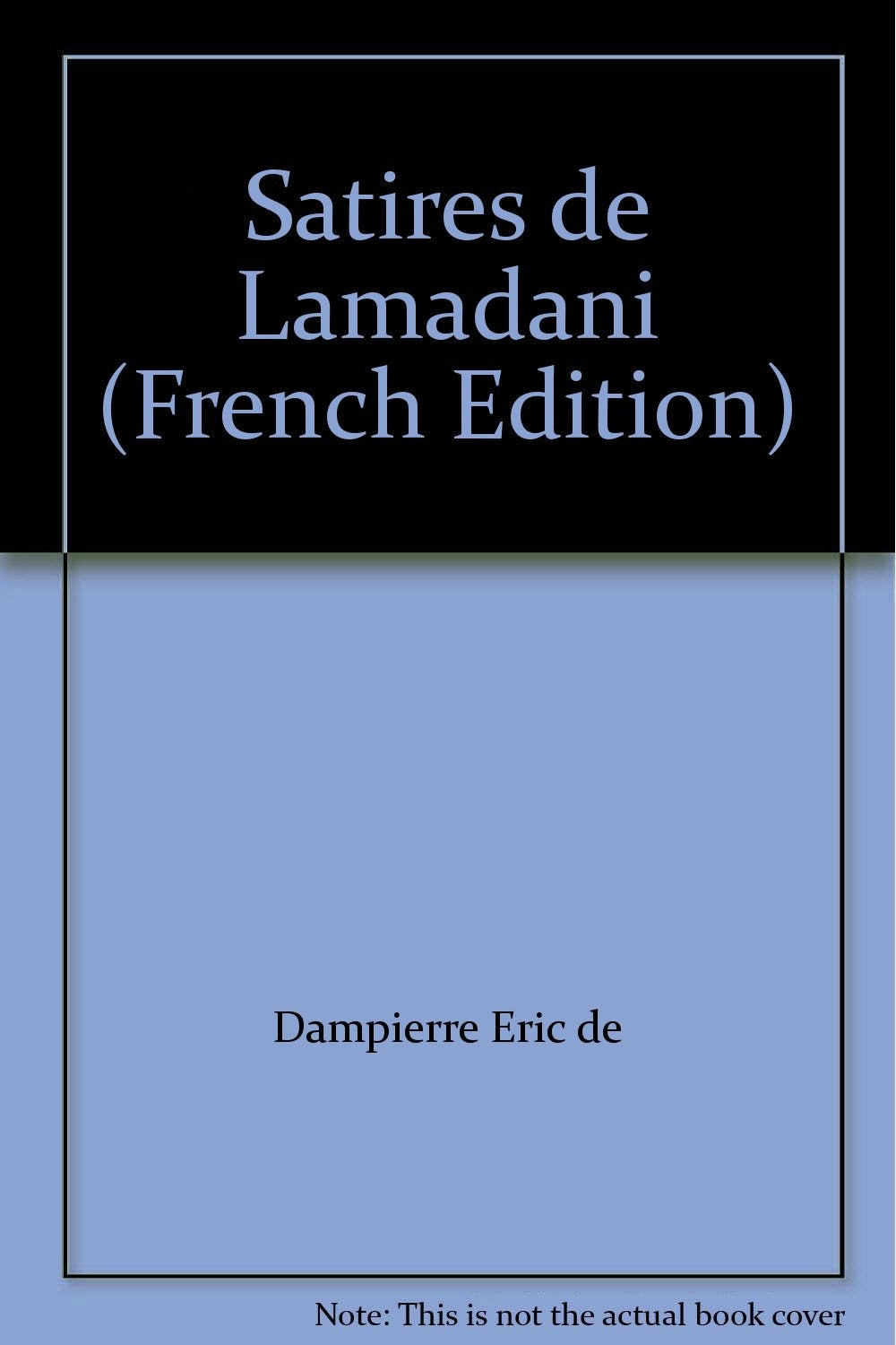 Satires de Lamadani (avec cassette) 9782912839244