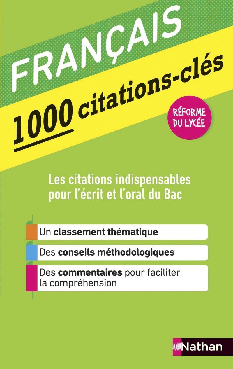 Le Français en 1000 citations-clés 9782091574691