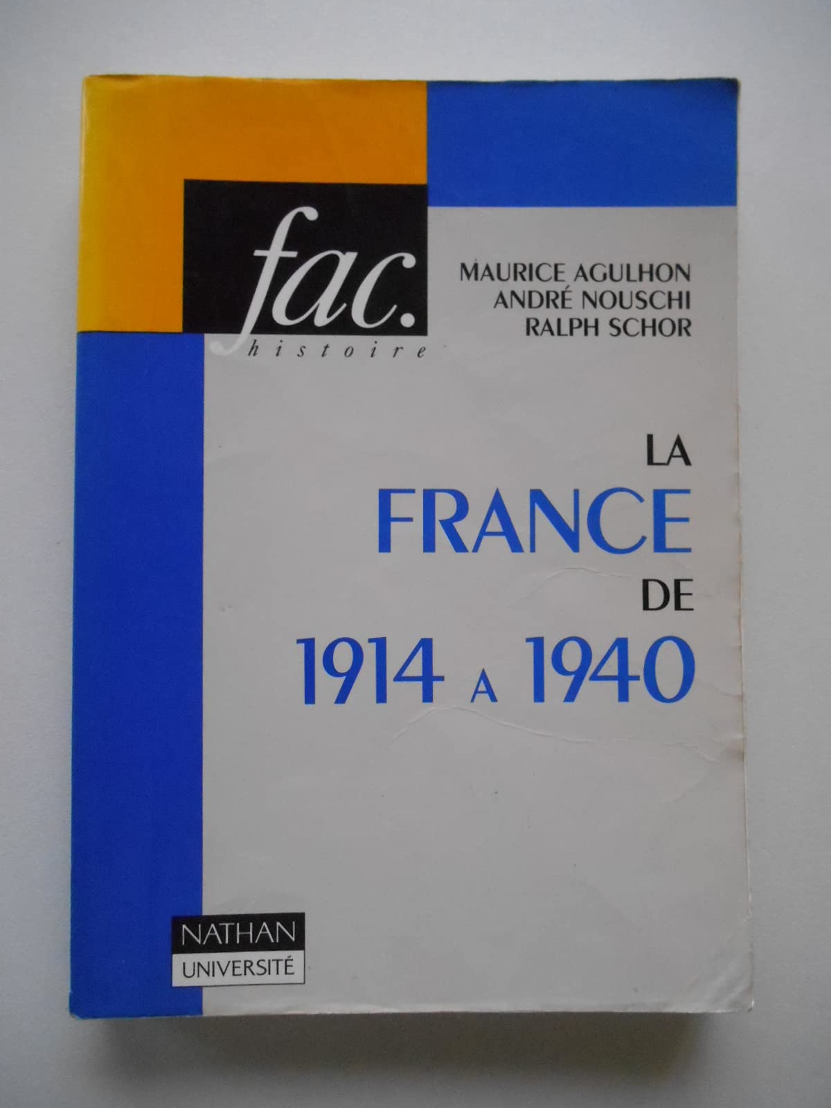 La France de 1914 à 1940 9782091902159