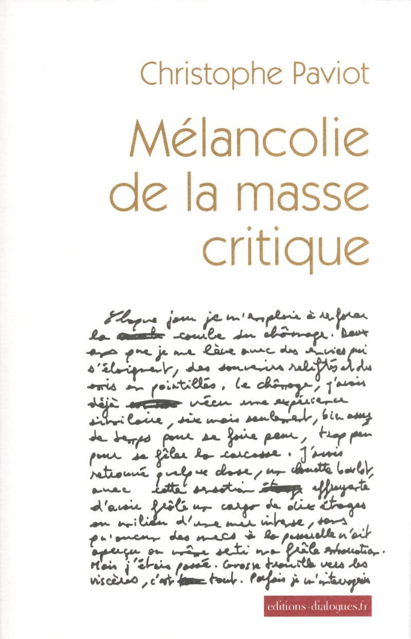 Mélancolie de la masse critique 9782918135098