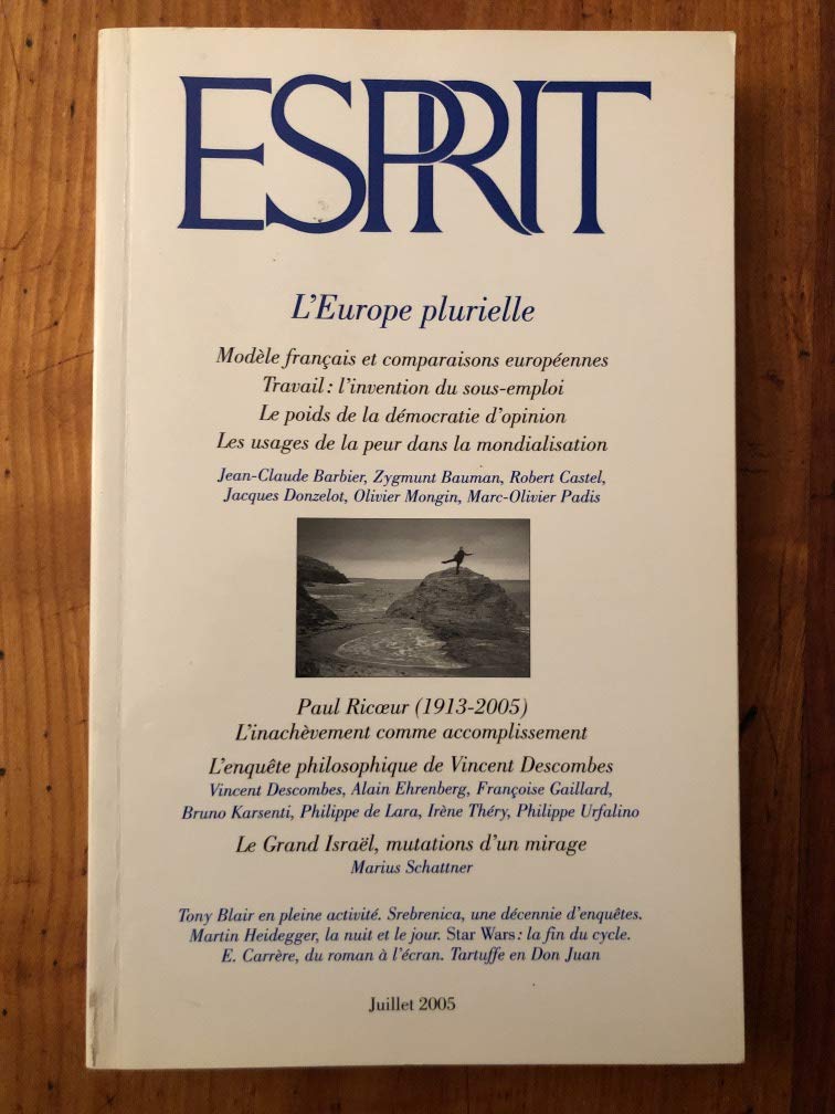 ESPRIT : L'EUROPE PLURIELLE juillet 2005 9782909210360