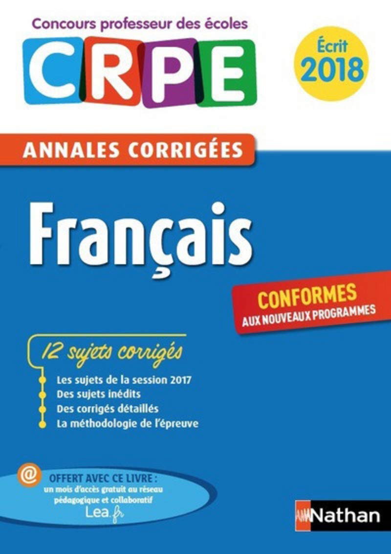 Annales CRPE 2018 : Français 9782091245652