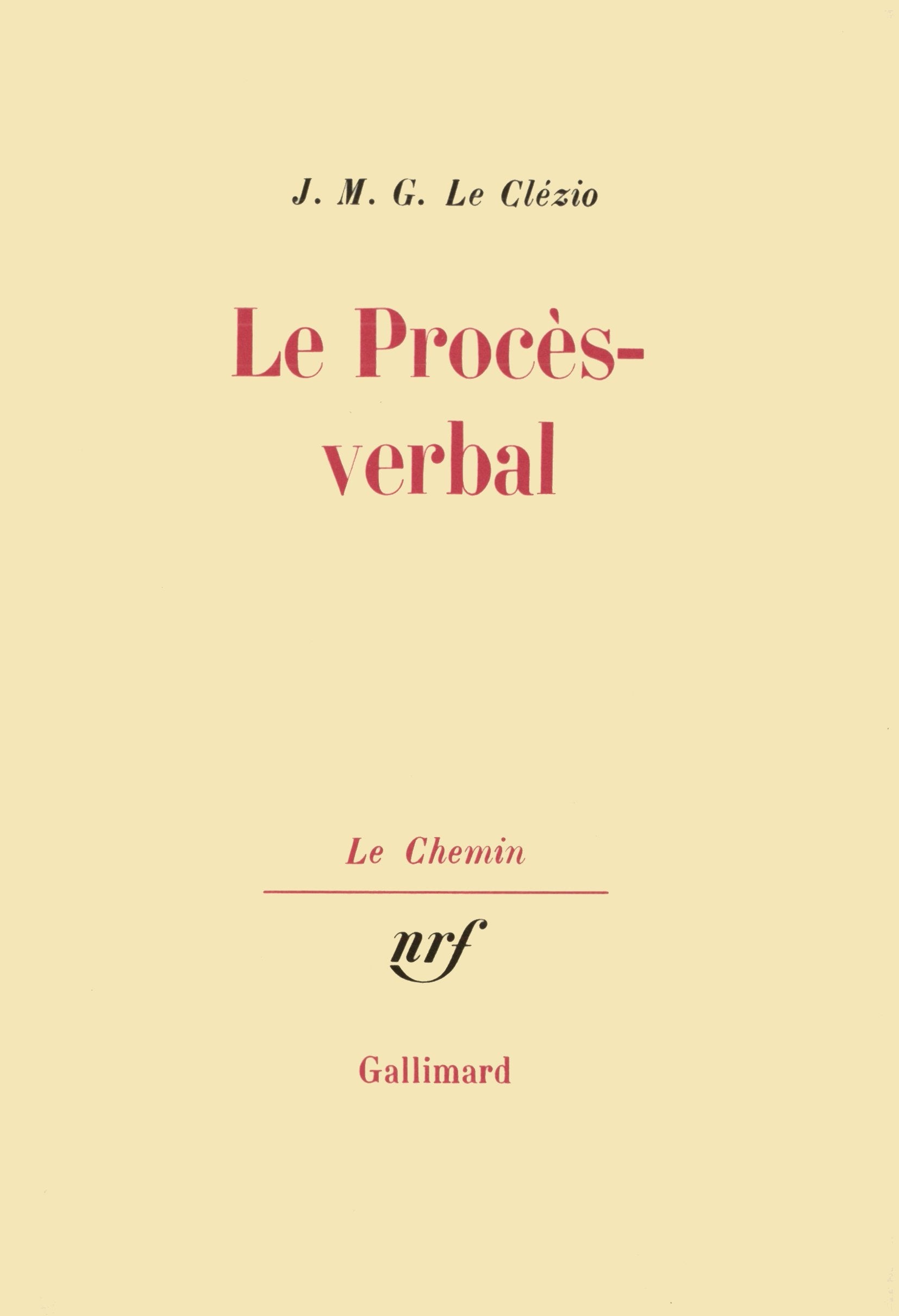 Le Procès-verbal 9782070238217