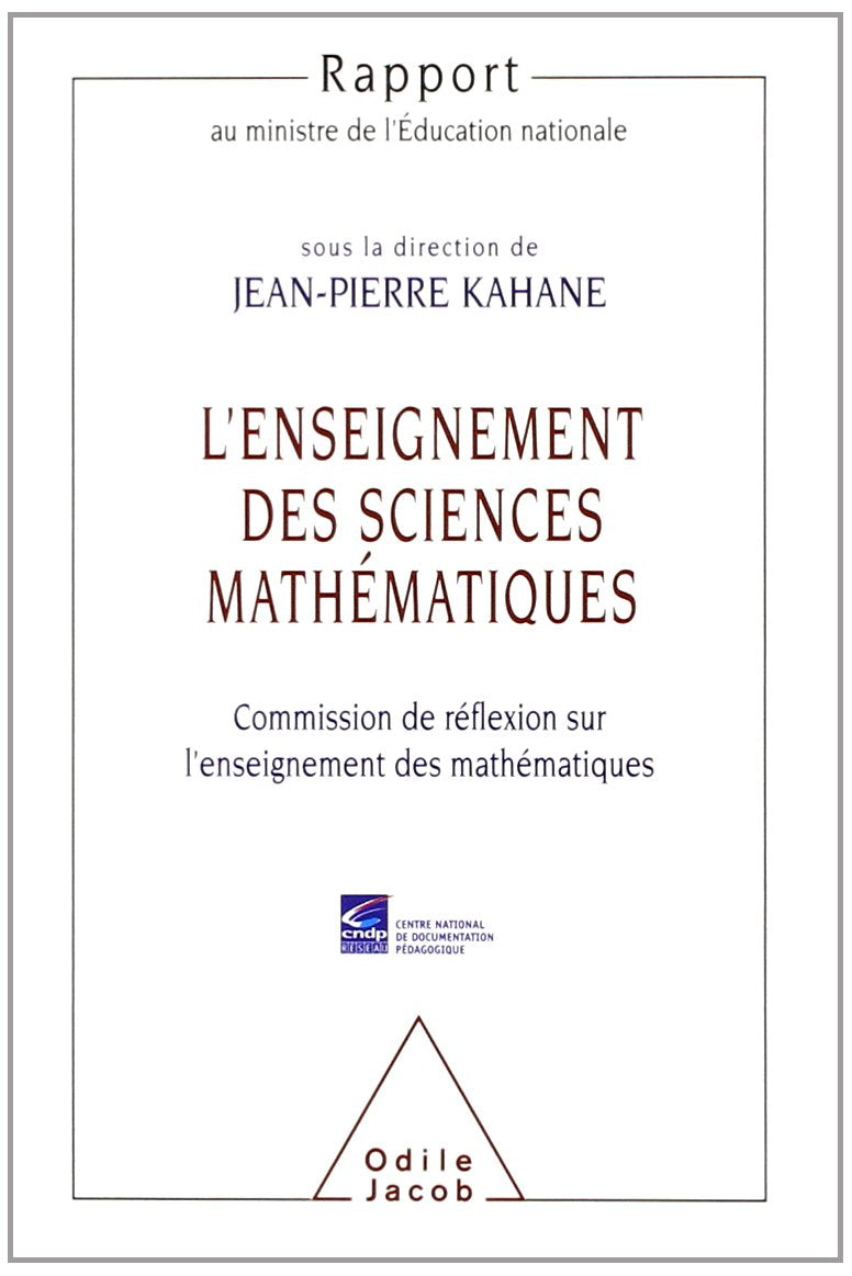 L'Enseignement des sciences mathématiques 9782738111388