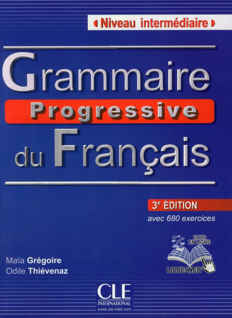Grammaire progressive du français - Niveau intermédiaire - Livre + CD + Livre-web - 3ème édition 9782090381245