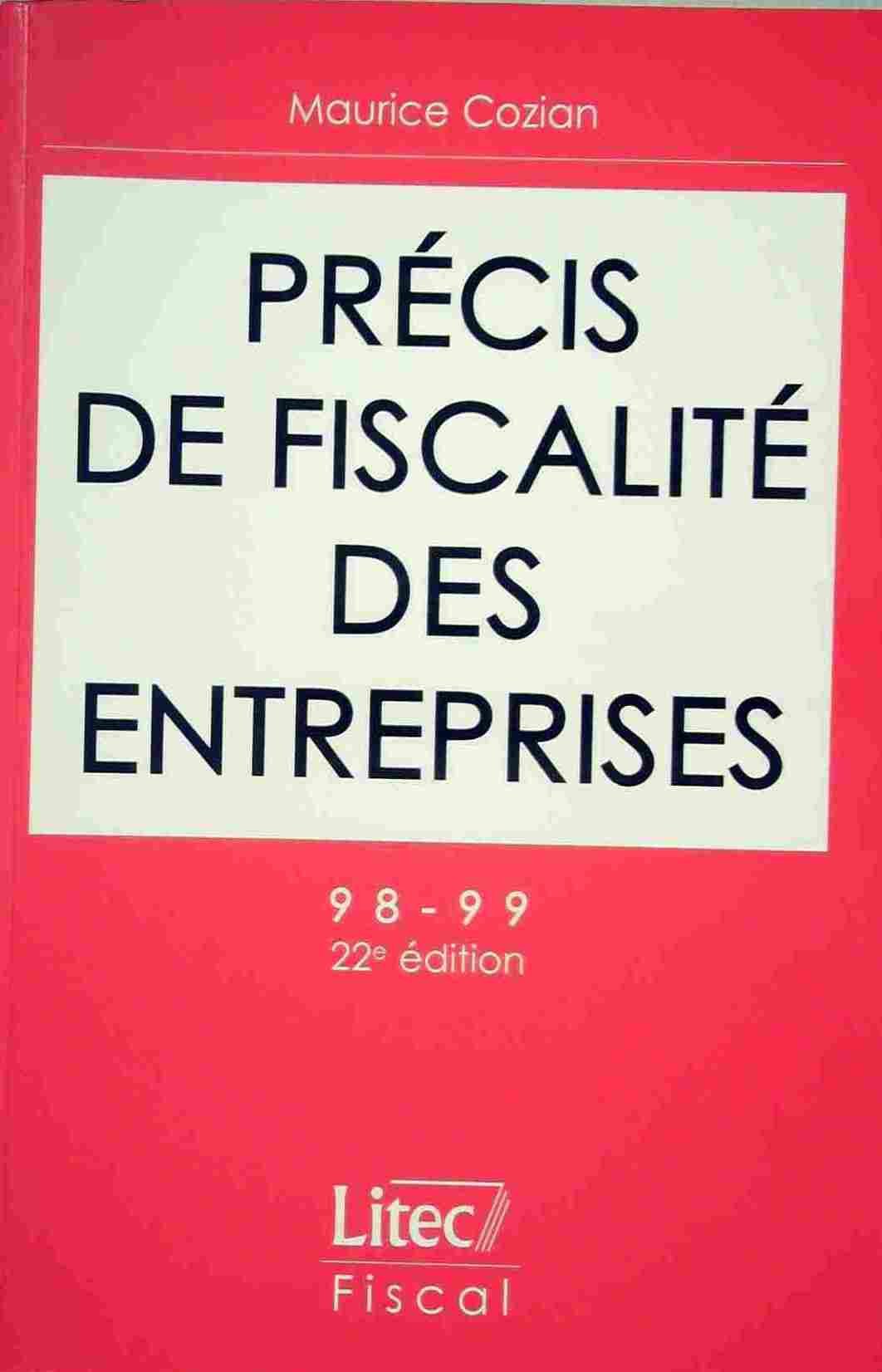 Precis de fiscalite des entreprises 22e ed.98-99 (ancienne édition) 9782711129225