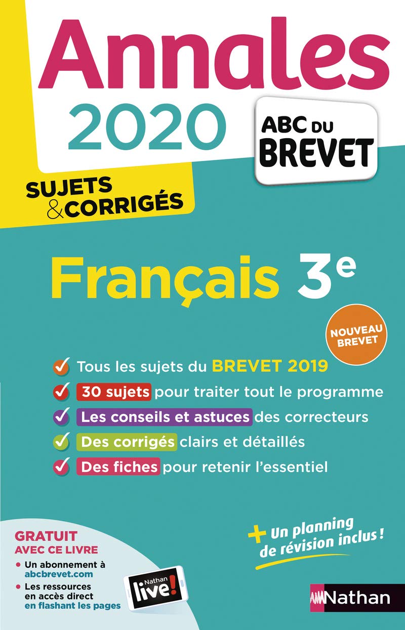 Annales ABC du Brevet 2020 Français 9782091574530