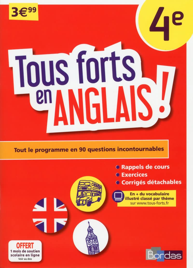 Tous forts en Anglais 4e 9782047352700